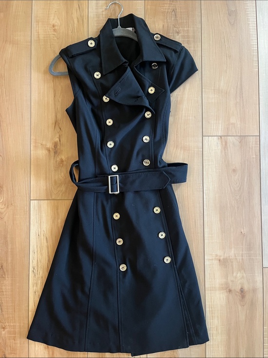 Calvin Klein Dresses & Skirts - Calvin Klein Black Sleeveless Double-Breasted Trench Midi Dress